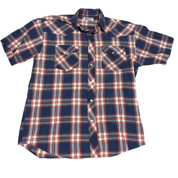 Omaha Jean Co Other - Omaha Jean Co Shirt Mens Large Vintage Pearl Snap Americana